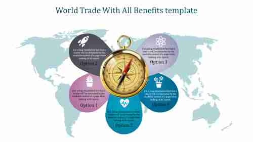 trade show powerpoint templates-World Trade With All Benefits template